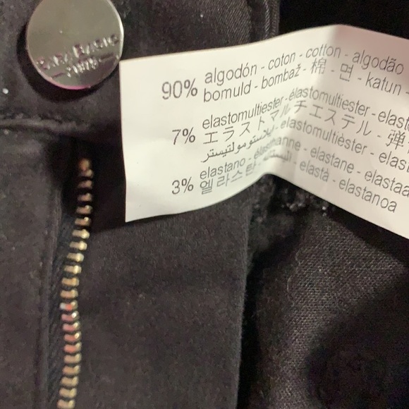 NWT. Zara Black Cotton Trousers. Size 6. - Picture 10 of 11